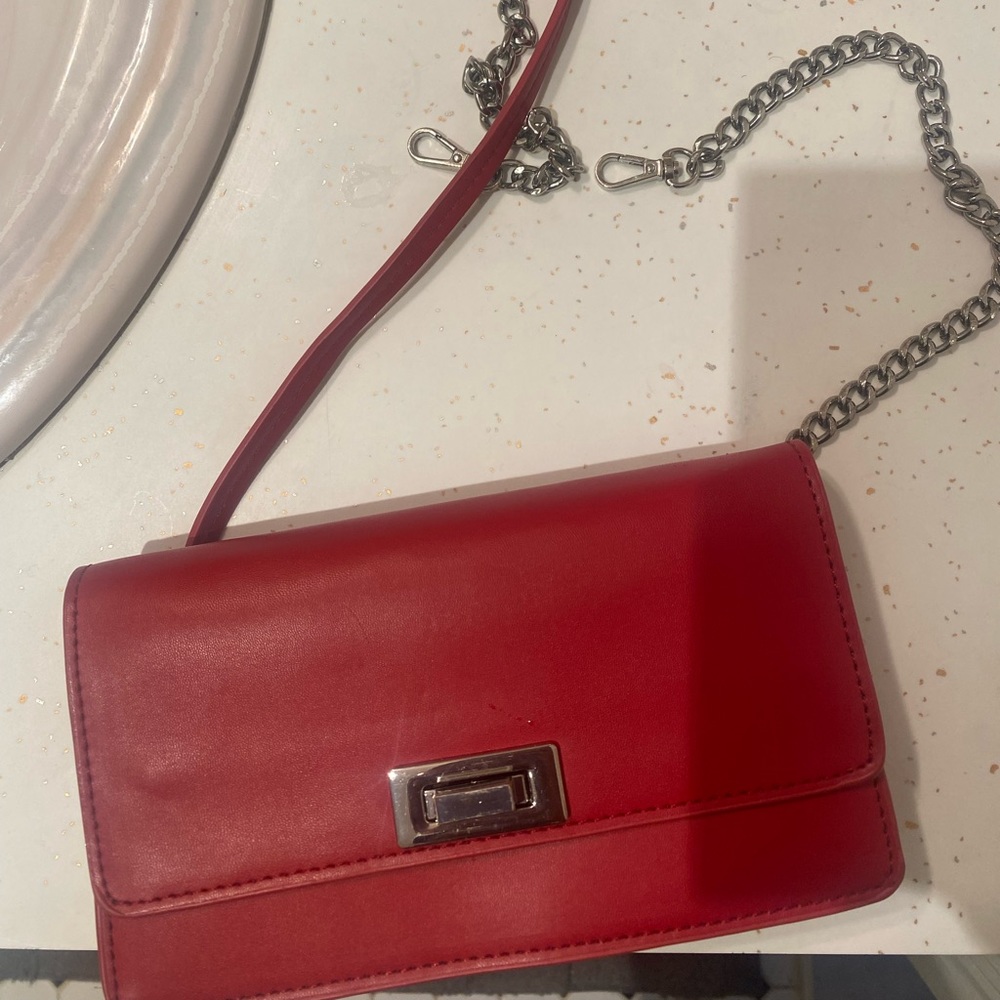 Red faux leather everywhere everywear belt bag Fanny pack